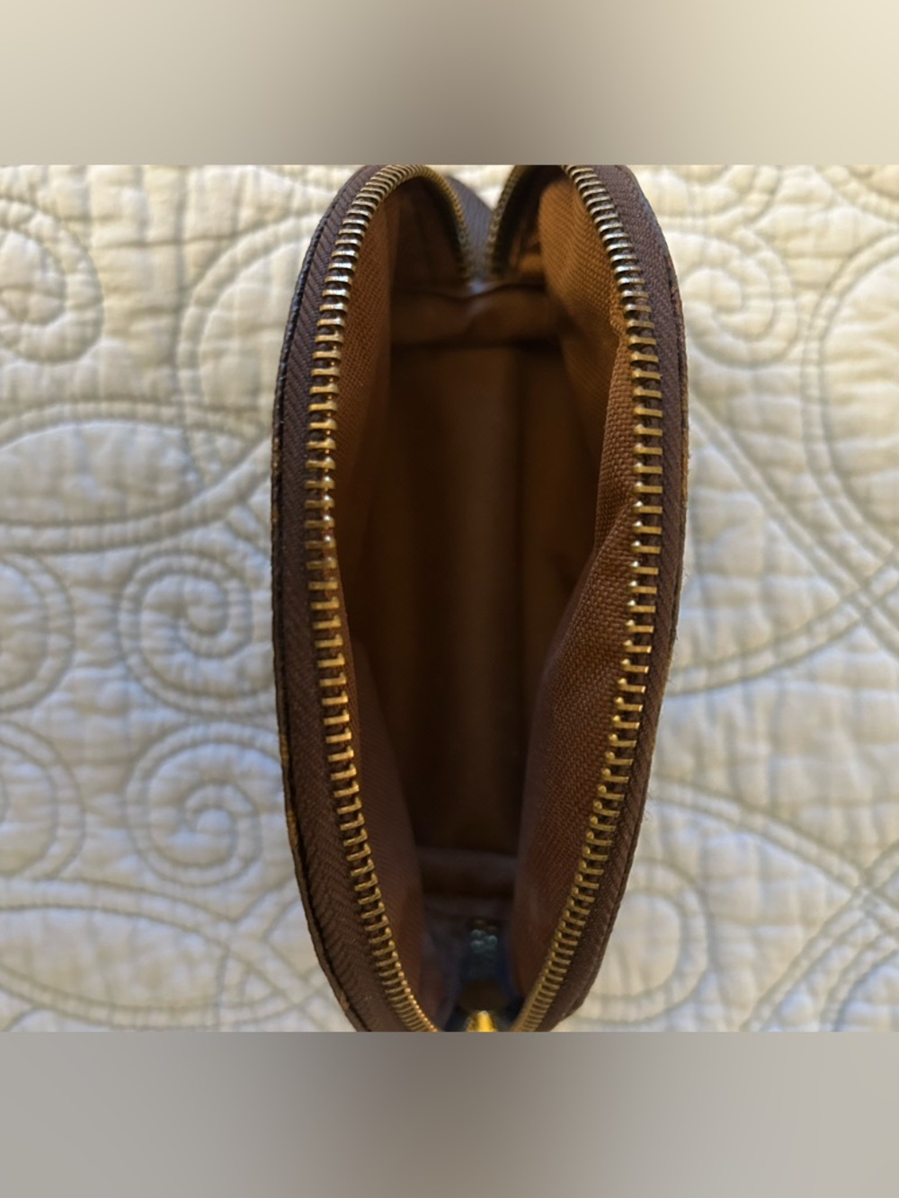 Mini Brown Monogram Pouch - Picture 5 of 9